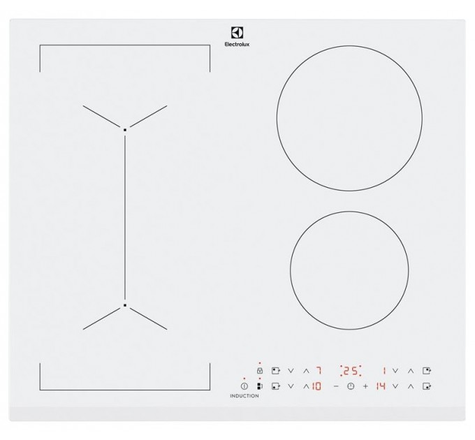 Варочная поверхность Electrolux индукционная, 60см, расширенная зона, белый