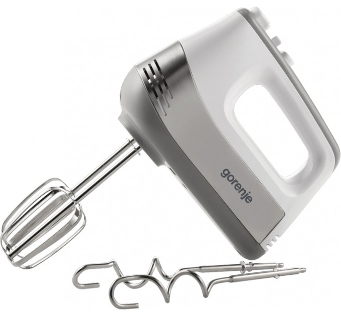 Миксер Gorenje ручной 500Вт, насадки-4, турборежим, белый-нерж