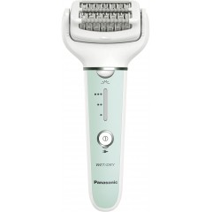 Епілятор Panasonic пінцетний, акумуляторний , пінцет.-60, волог.+сух., насадок-4, футляр , салатово-білий