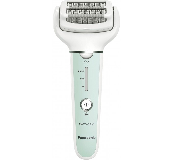 Епілятор Panasonic пінцетний, акумуляторний , пінцет.-60, волог.+сух., насадок-4, футляр , салатово-білий