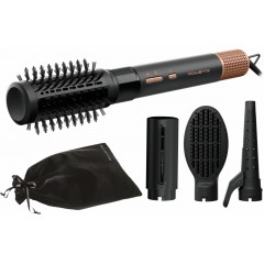 Фен-щетка Rowenta Air Rotate, 1300Вт, режимов-3, иониз-я, хол. обдув, 4 насадки, керамика, черный