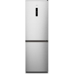 Холодильник Gorenje з нижн. мороз. камерою, 185х60х60см, 2 дв., Х- 207л, М- 93л, A++, NoFrost Plus, Fresh zone, Зовн. Диспл, сірий