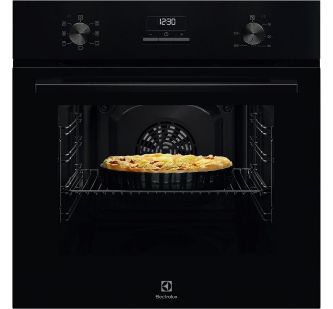 Духовой шкаф Electrolux электрический, 65л, A, дисплей, конвекция, черный