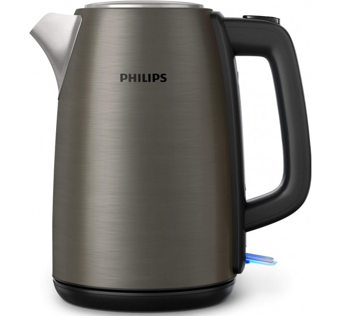 Електрочайник Philips Viva Collection 1.7л, Strix, метал, чорно-мідний
