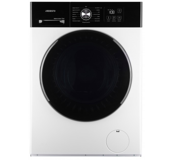 Пральна машина ARDESTO фронтальна Black Mars, 6кг, 1200, А+++, 46.5см, дисплей, інвертор, білий