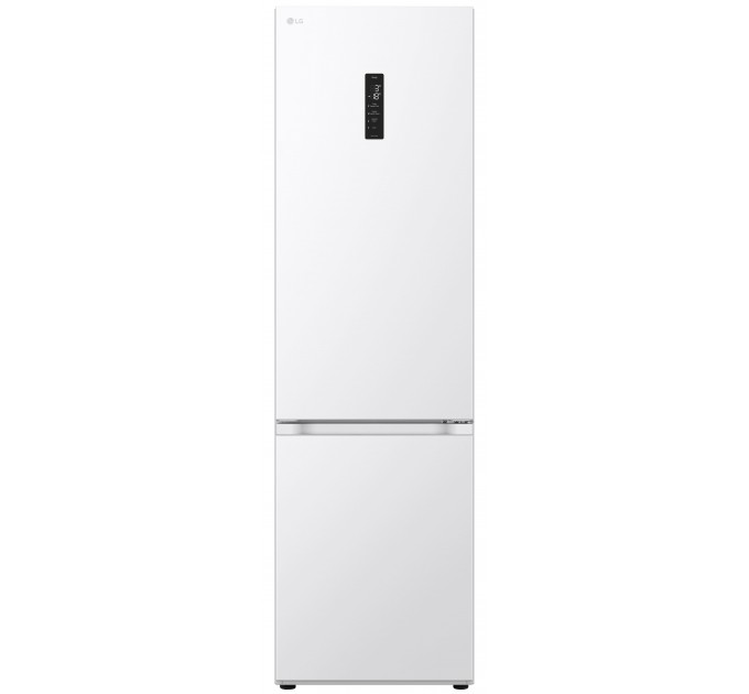 Холодильник LG с нижн. мороз., 203x60х68, холод.отд.-277л, мороз.отд.-107л, 2дв., А++, NF, инв., диспл внешн., Fresh Сonverter, белый