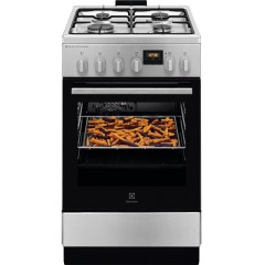 Плита Electrolux комбинированная, 58л, 50x60см, дисплей, конвекция, пар, нерж