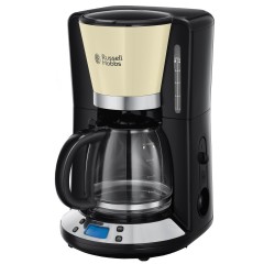 Кавоварка Russell Hobbs крапельна Colours Plus 1.25л, мелена, чорно-бежевий