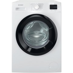 Пральна машина Indesit фронтальна, 7кг, 1200, A+++, 49.6см, дисплей, пара, інвертор, люк чорний, білий