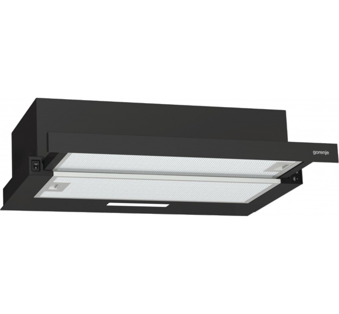 Вытяжка Gorenje телескопическая, 60см, 350м.куб/ч, черный