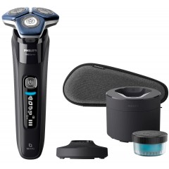 Бритва електр. Philips Series 7000 роторная, бритв.головок-3, Li-Ion, сух.+влажн., триммер, индикат. заряда, триммер, чехол, синий