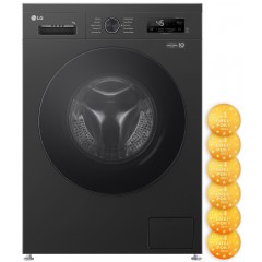Стиральная машина LG фронтальная, 7кг, 1200, A+++, 44см, дисплей, пар, инвертор, черный