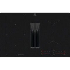 Варильна повверхня Electrolux індукційна, 80см, розширена зона, вбудована витяжка, чорний матовий