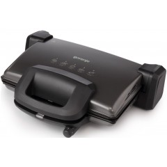 Гриль Gorenje прижимной 1800Вт, темп. режимов-4, съёмные пластины, раскрытие на 180°, металл, графит