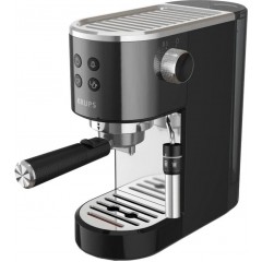 Кавоварка Krups ріжкова Virtuoso + 1л, мелена, ручний капучинатор, 15 бар, чорний