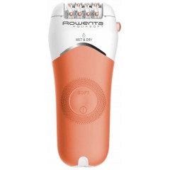Епілятор Rowenta Aquasoft Wet&Dry пінцетний, акумуляторний , пінцет.-24, волог.+сух., насадок-3, кораловий