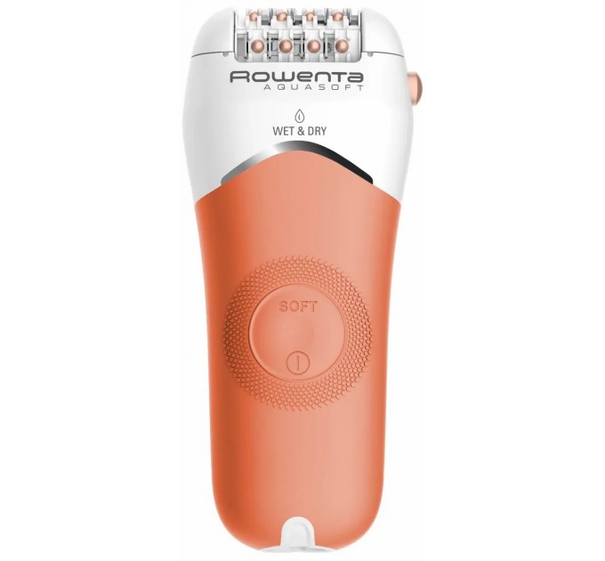 Епілятор Rowenta Aquasoft Wet&Dry пінцетний, акумуляторний , пінцет.-24, волог.+сух., насадок-3, кораловий