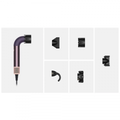 Фен Dyson HD17 Supersonic R Jasper/Plum, 1700Вт, 3 режими, іонізація, хол. обдув, 5 насадок, фіолетовий
