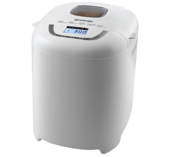 Хлібопічка Gorenje 550Вт, програм-15, макс.вага -0.9кг, форма прямокутник, пластик, білий