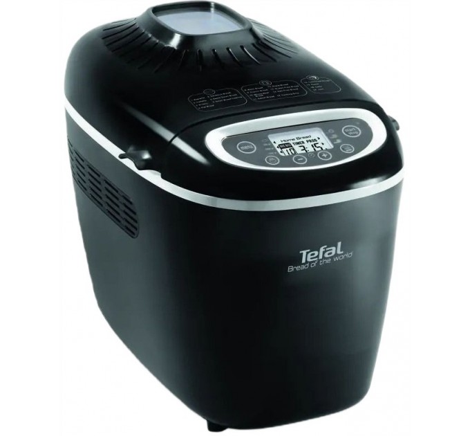 Хлебопечка Tefal Bread of the World 1600Вт, программ-19, макс.вес -1,5кг, форма-квадрат, пластик, черный