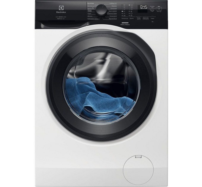 Пральна машина Electrolux фронтальна, 8кг, 1400, A, 58см, дисплей, пара, інвертор, білий