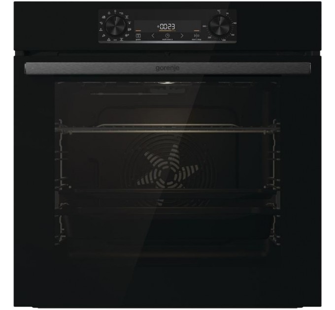 Духовой шкаф Gorenje электрический, 77л, A+, пар, дисплей, черный