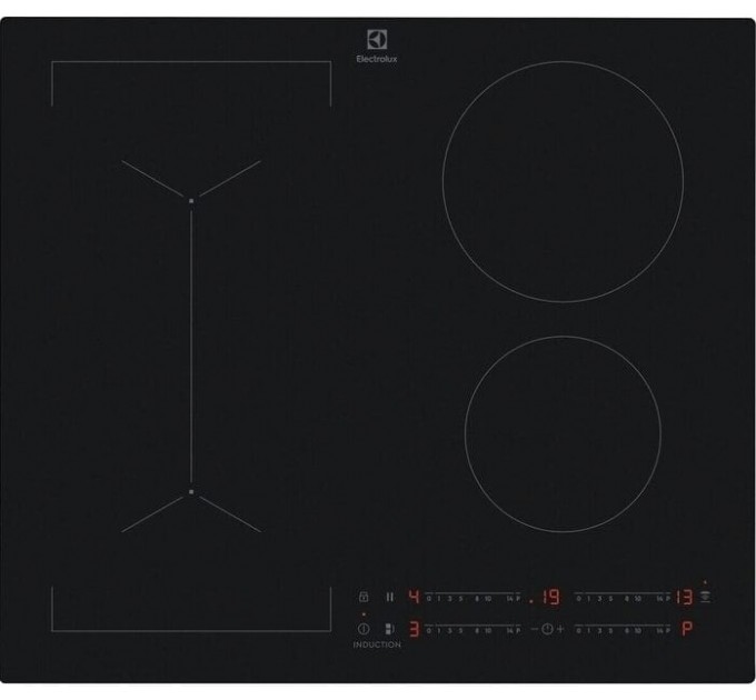 Варильна поверхня Electrolux індукційна, 60см, розширена зона, Hob2Hood, чорний матовий