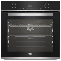 Духовой шкаф Beko электрический, 72л, A+, дисплей, конвекция, пар, 2 блюда, телескопические направляющие, нержавеющая сталь