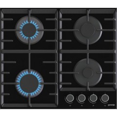 Варильна поверхня Gorenje газова на склі, 60см, чавун, чорний