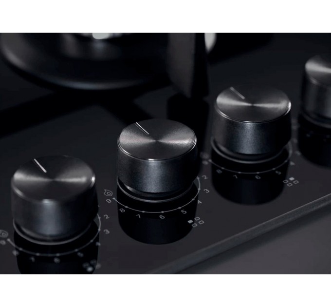 Варочная поверхность Whirlpool газ на стекле, 60см, чугун, конфорка с двойным рядом пламени, черный