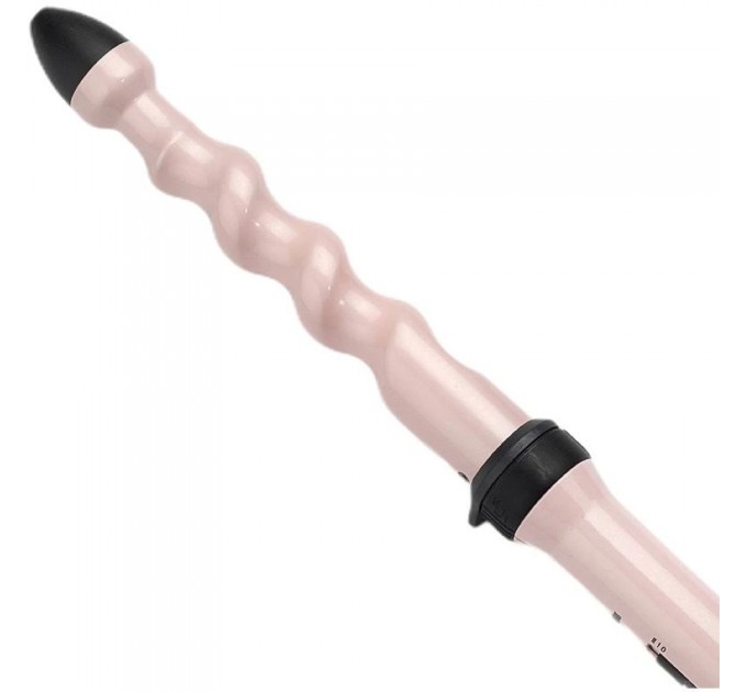 Мультистайлер Babyliss Curl & Wave Trio Styler, 58Вт, темп.режимов-2, 180°C, 210°C , термо коврик, перчатка , керамика, черно-розовый