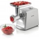 М'ясорубка Gorenje, 2500Вт, 2.4кг/хв, 3 решітки, насадка для ковбас, кеббе, томатів, 3 терки, пластик/метал, білий