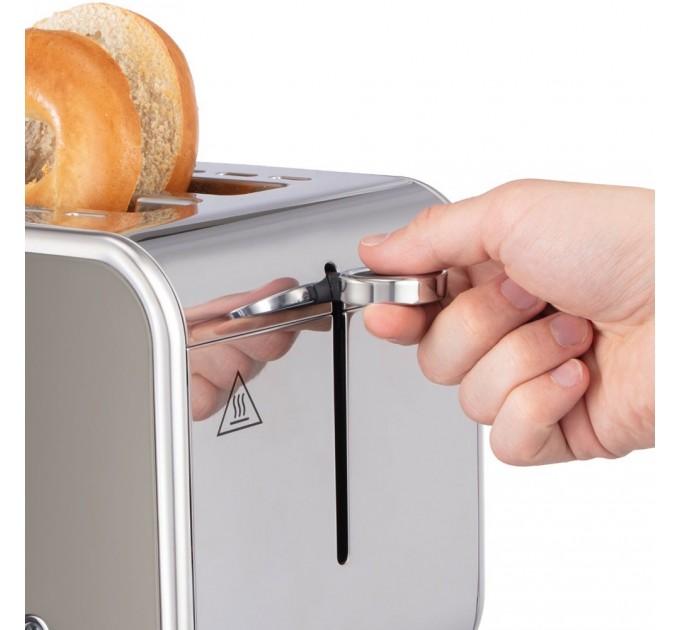 Russell Hobbs toaster Distinctions 2-Slice 1670Вт, подогрев, разморозка, пластик, серебристо-серый