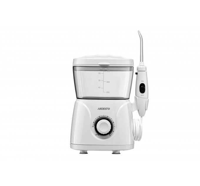 Ирригатор ARDESTO стационарный, чаша 600 мл, от сети , 8 насадок, белый