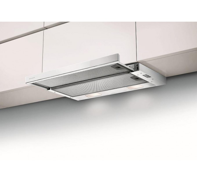 Вытяжка Faber телескопическая, 60см, 518м.куб/ч, Flexa Ng Glass W A60, белый