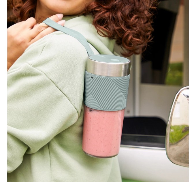 Блендер Tefal Lightmix портативний для смузі, чаша-300мл, USB, тритан, зеленый