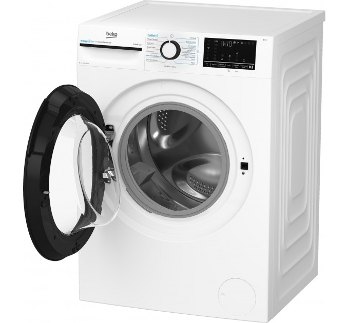 Стиральная машина Beko фронтальная, 10кг, 1400, A+++, 58см, дисплей, инвертор, пар, белый