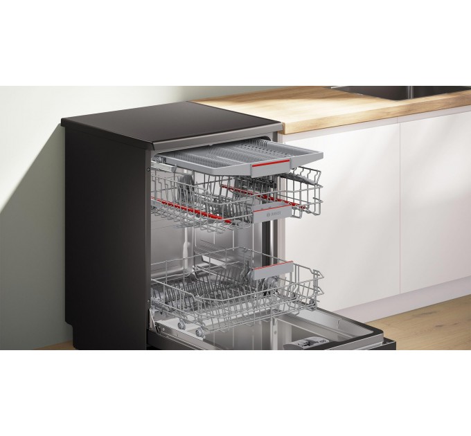 Посудомоечная машина Bosch, 12компл., A+, 60см, дисплей, 3я корзина, черный