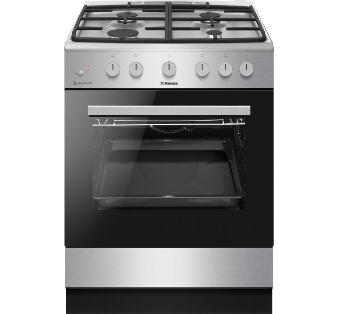 Плита Hansa газовая, 70л, 60x60см, чугун, нерж