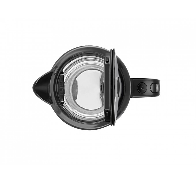 Електрочайник Bosch 1.7л, скло, чорний