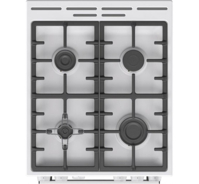 Плита Gorenje газовая, 67л, 50x60см, дисплей, IconLed, чугун, белый