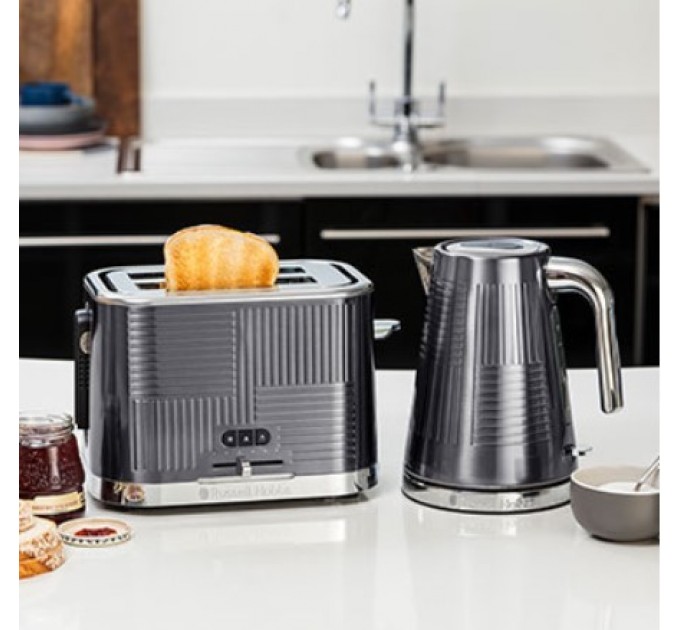 Электрочайник Russell Hobbs Geo Steel, 1.7л, металл, черный
