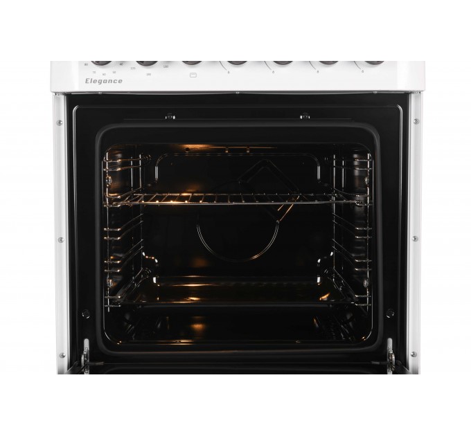 Плита ARDESTO комби Elegance, 72л, 60x60см, чугун, подсветка, форсунки LPG (подключение газового баллона), белый