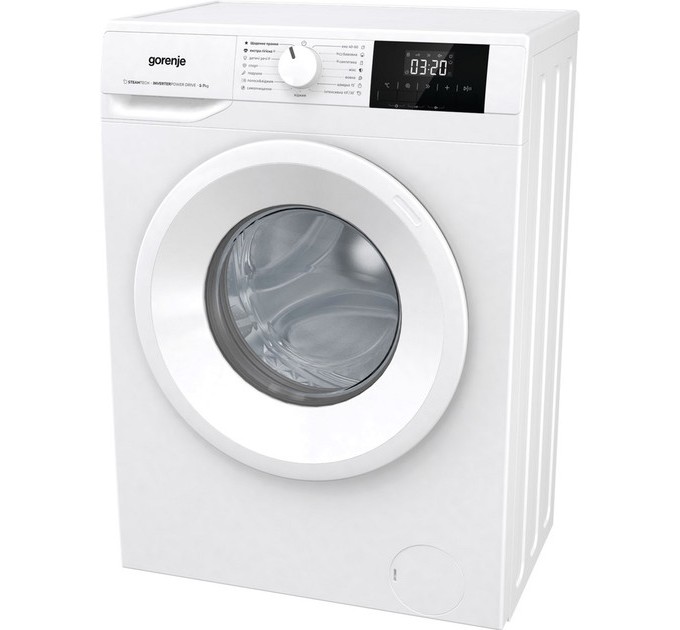 Пральна машина Gorenje фронтальна, 7кг, 1200, A+, 43.5см, дисплей, пар, інвертор, білий
