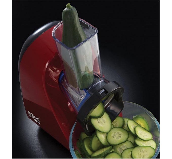 Мультирезка Russell Hobbs Desire Slice&Go, 200Вт, 3 насадки, корпус-пластик, крассный