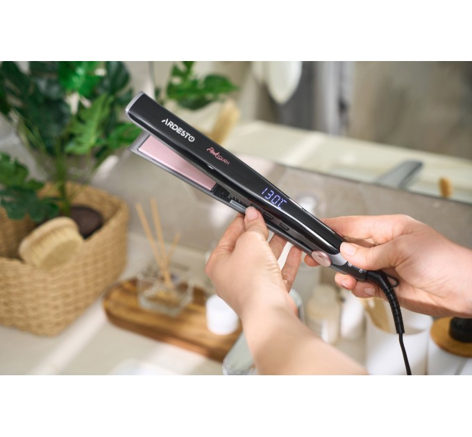 Выпрямитель ARDESTO Pink Touch, 32Вт, 110-200C, керамика, серый+розовый