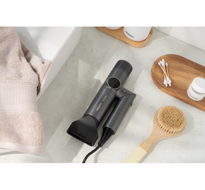 Фен ARDESTO Stein, 1600Вт, 2 швидкості, 4 темп.режима, сірий