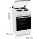 Плита Gorenje электрическая , 68л, 50x60см, гриль, белый