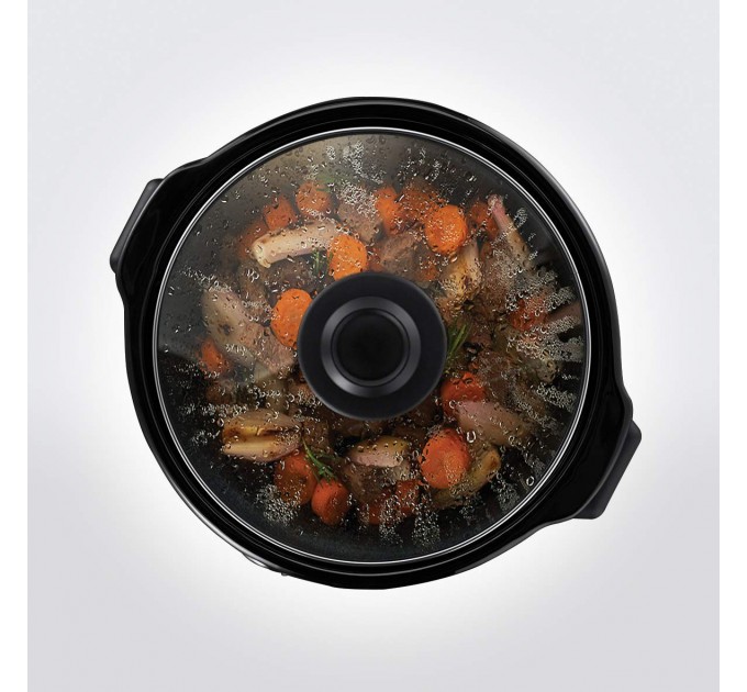 Повільноварка Russell Hobbs CompactHome, 145Вт, чаша-2л, механічне керув., знімна кришка, нерж. сталь, сірий