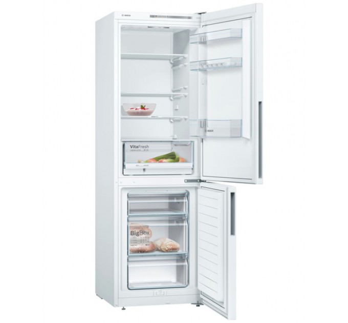 Холодильник Bosch с нижн. мороз., 186x60x65, xолод.отд.-215л, мороз.отд.-94л, 2дв., А++, ST, белый